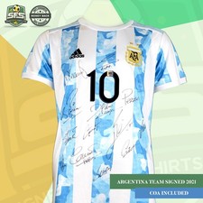 Lionel Messi  Argentina Autographed Copa America 2021 Team Jersey