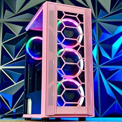 CUSTOM, WHITEBOX Custom Pink Gaming Desktop PC intel i7 3.40 Quad 32 GB 2TB + SSD Nvidia RTX 4060