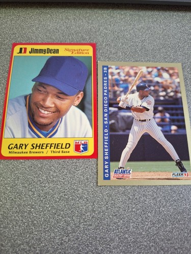 Gary Sheffield 2 card lot Jimmy Dean #7 AND #22 k450
