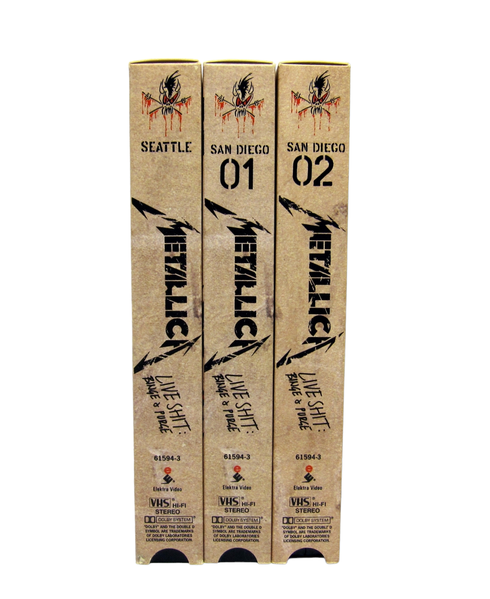 Metallica Live Shit Binge & Purge VHS TAPE SET SAN DIEGO 1-2