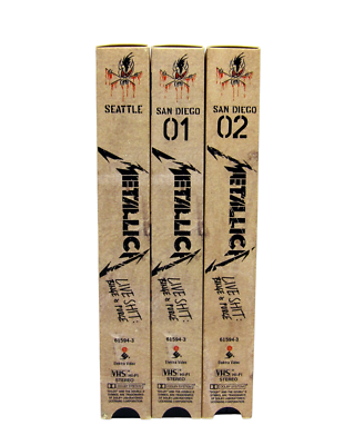 Metallica Live Shit Binge & Purge VHS TAPE SET SAN DIEGO 1-2