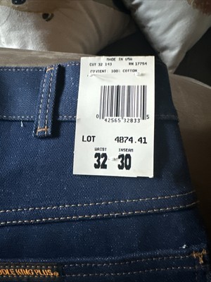 Mens Vintage Saddle King Plus 400 Sanforset 32x30 Jeans NWT NOS  