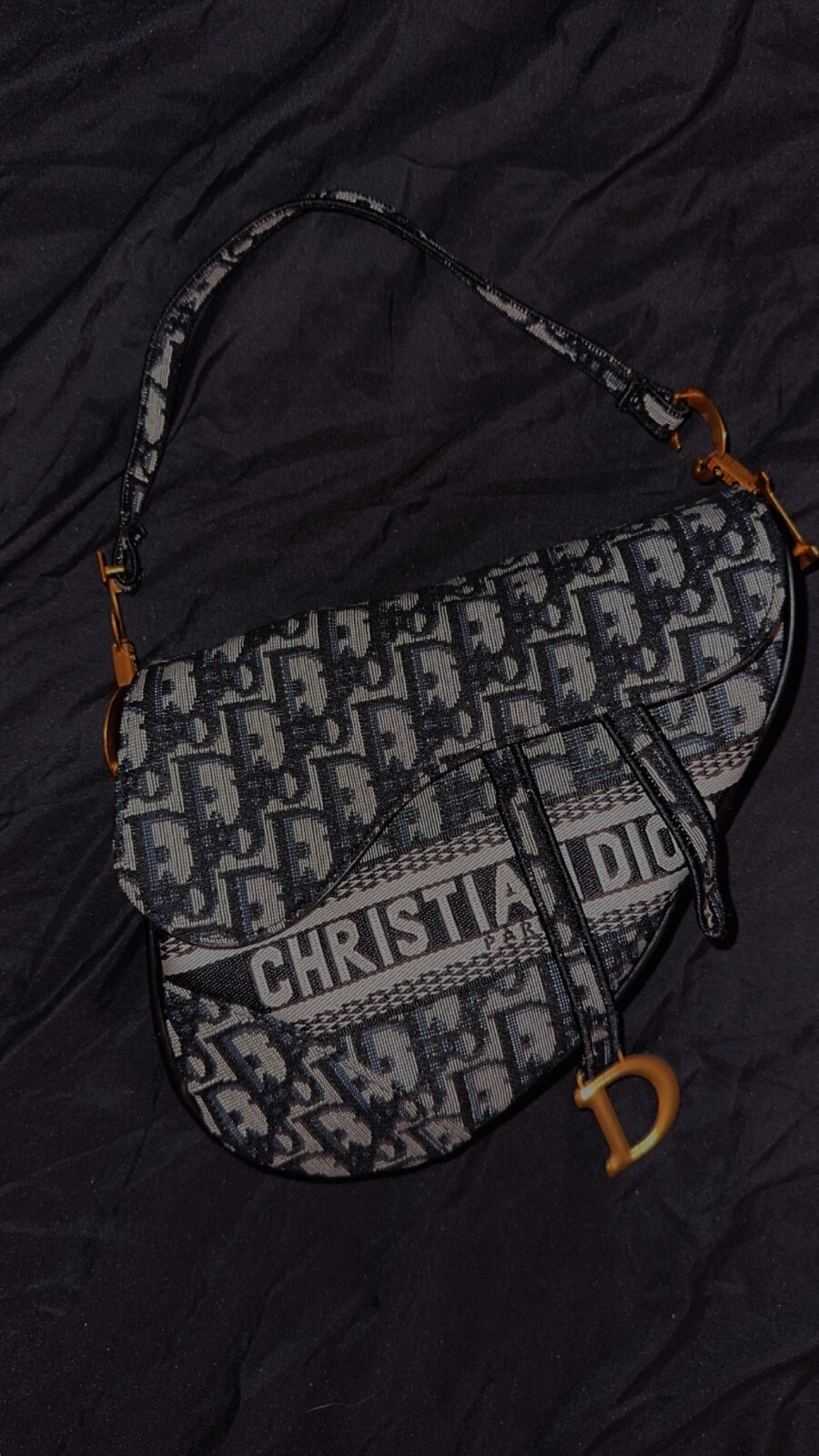 Dior Monogram Blue Saddle Bag SPB-JB 342553