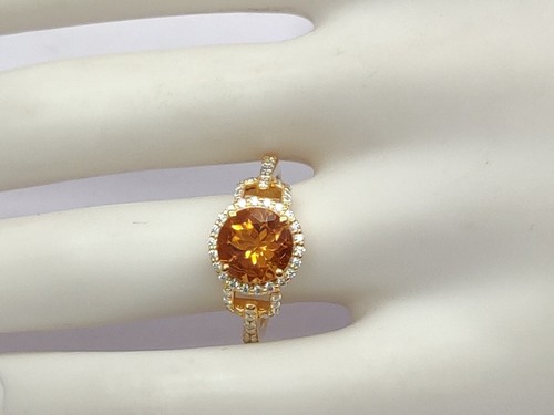 Natural Amethyst, Topaz, Citrine & Moissanite, Ring, Fine Silver, Jewellery. - Picture 16 of 19