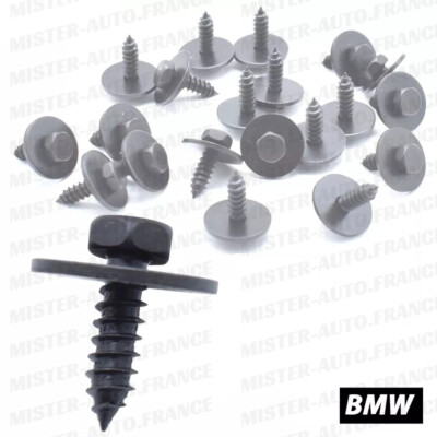 Kit De 20 Vis Torx Pour Cache Pare-chocs + écrous En U - Réf. N90974701 (Neuf)
