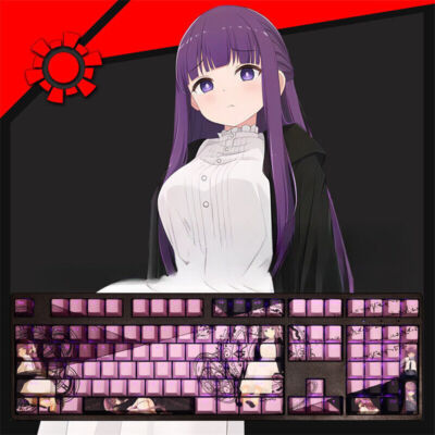 Anime RGB Keycaps Frieren Fern 108 Keys PBT For Cherry MX Keyboard