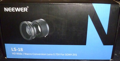 NEEWER  HD  Wide Angle Lens for Sony ZV1 Camera，Macro conversion Lens 0.75X