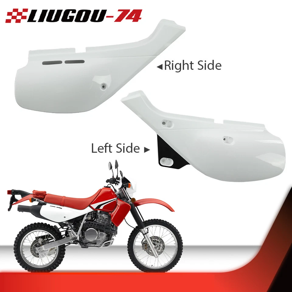 Juego de paneles de cubierta lateral izquierdo derecho blanco aptos para Honda XR650 L 1993-2021 Foto 2 de 4
