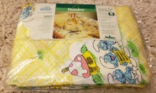 Vintage 1983 New Sealed Smurfs Village Dundee Stretch End Baby Crib Sheet 28x52
