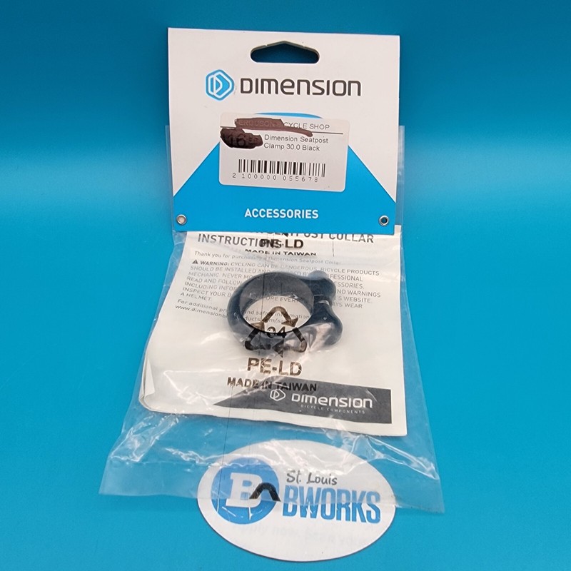 Dimension Bicycle Seatpost Collar 30.0mm Clamp Black Alloy   f11
