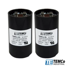 TEMCo 161-193 uf/MFD 220-250 VAC volts Round Start Capacitor 50/60 Hz -Lot-2