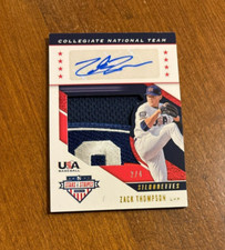 Zack Thompson 2019 USA Baseball Stars Game Patch Auto AO Kentucky Cardinals /4