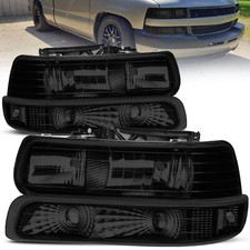 Pair Headlight Assembly For 1999-2002 Chevy Silverado 00-06 Suburban 1500 2500