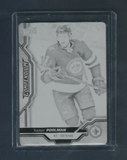 2018-19 Upper Deck Compendium 1/1 BLACK Plate # 411 Tucker Poolman 