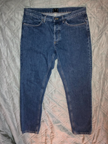 ASKET The Washed Denim Jeans Męskie Slim 34x30* Stone Wash 13 uncji Bawełna organiczna - Zdjęcie 1 z 5