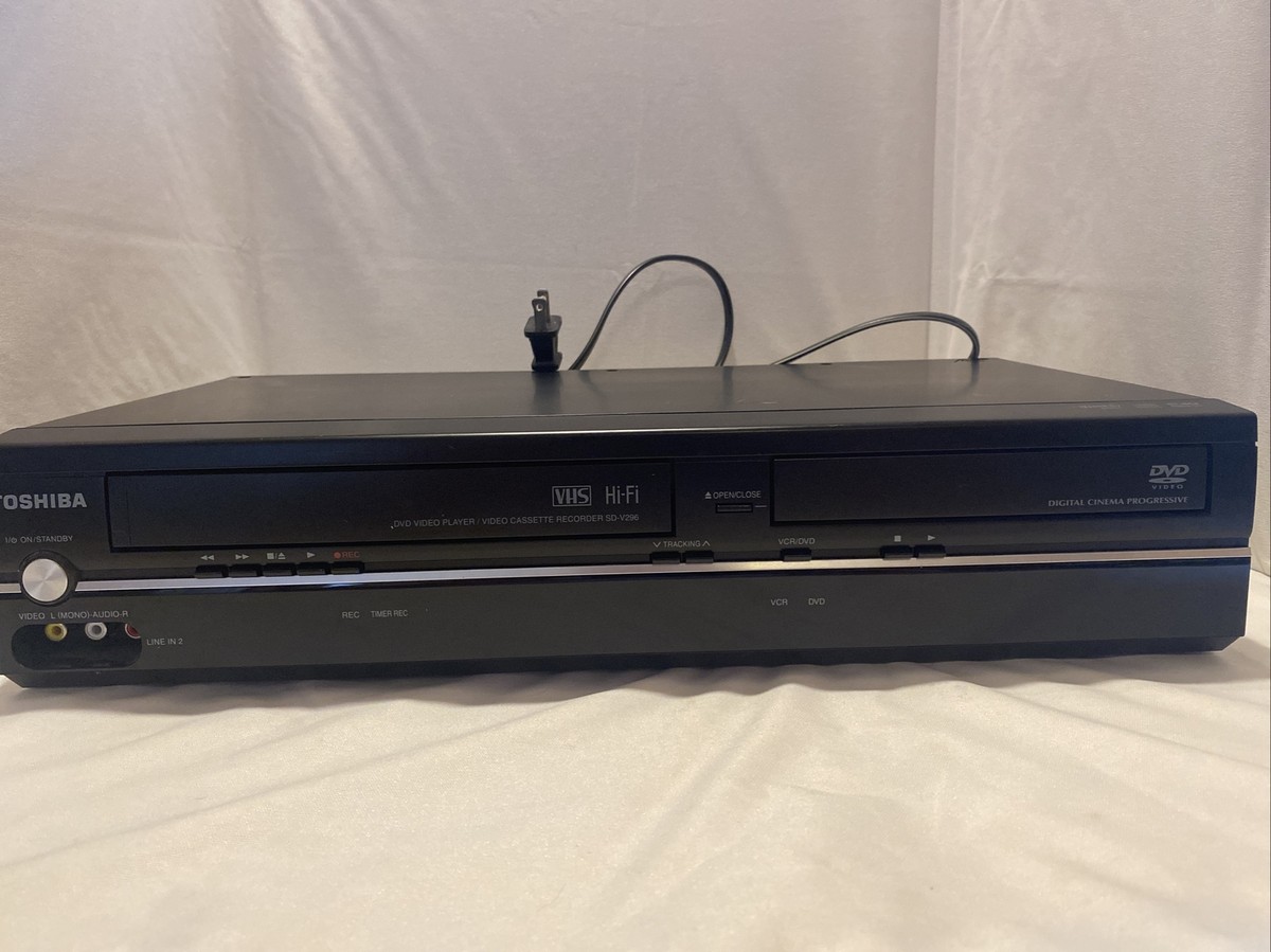 Toshiba SD-V296-K-TU DVD/VCR Combo Player w/Cables Tested
