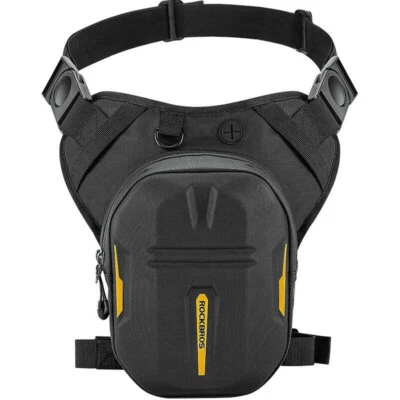 ROCKBROS Sac de jambe de moto, banane pochette de ceinture avec poche extensible - Photo 1/4