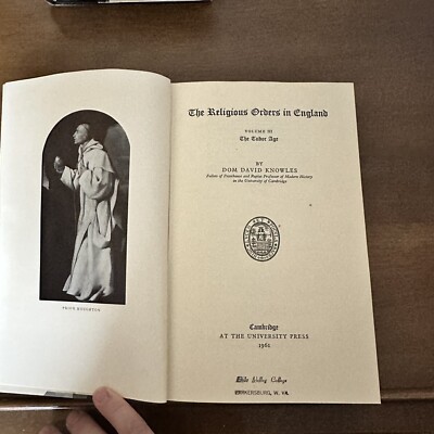 RELIGIOUS & MONASTIC ORDERS IN ENGLAND. CHURCH HISTORY. DAVID