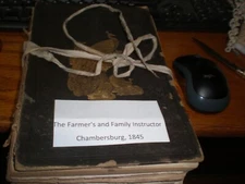 Rare Antique 1845 Book The Farmers and Family Instructor Illustrated Calendar