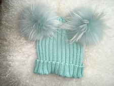Warm, wool blend Girls winter Pompom Knitted Hat