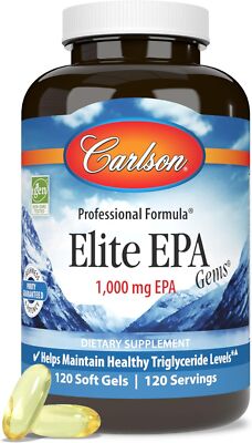 Carlson - Elite EPA Gems, 1000 mg EPA Fish Oil, 120 Softgels