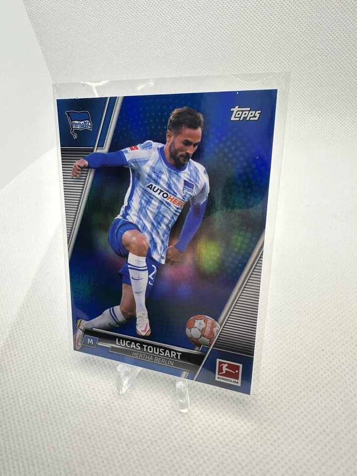 2021-22 Topps Bundesliga Blue Foul #11 LUCAS TOUSART /99 Hertha Berlin - Image 3 of 4