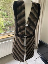 Long Faux Fur Urban Code Brand Black Brown Grey Gilet. Size S