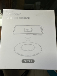 Letscom Wireless Charger Super P Black, new sealed.