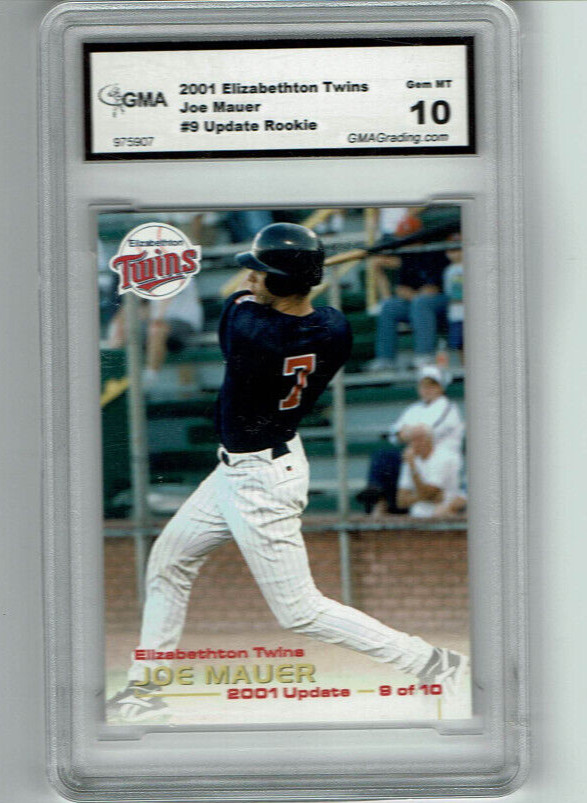 2001 Joe Mauer Elizabethton Twins Minors rookie gem mint 10 #9