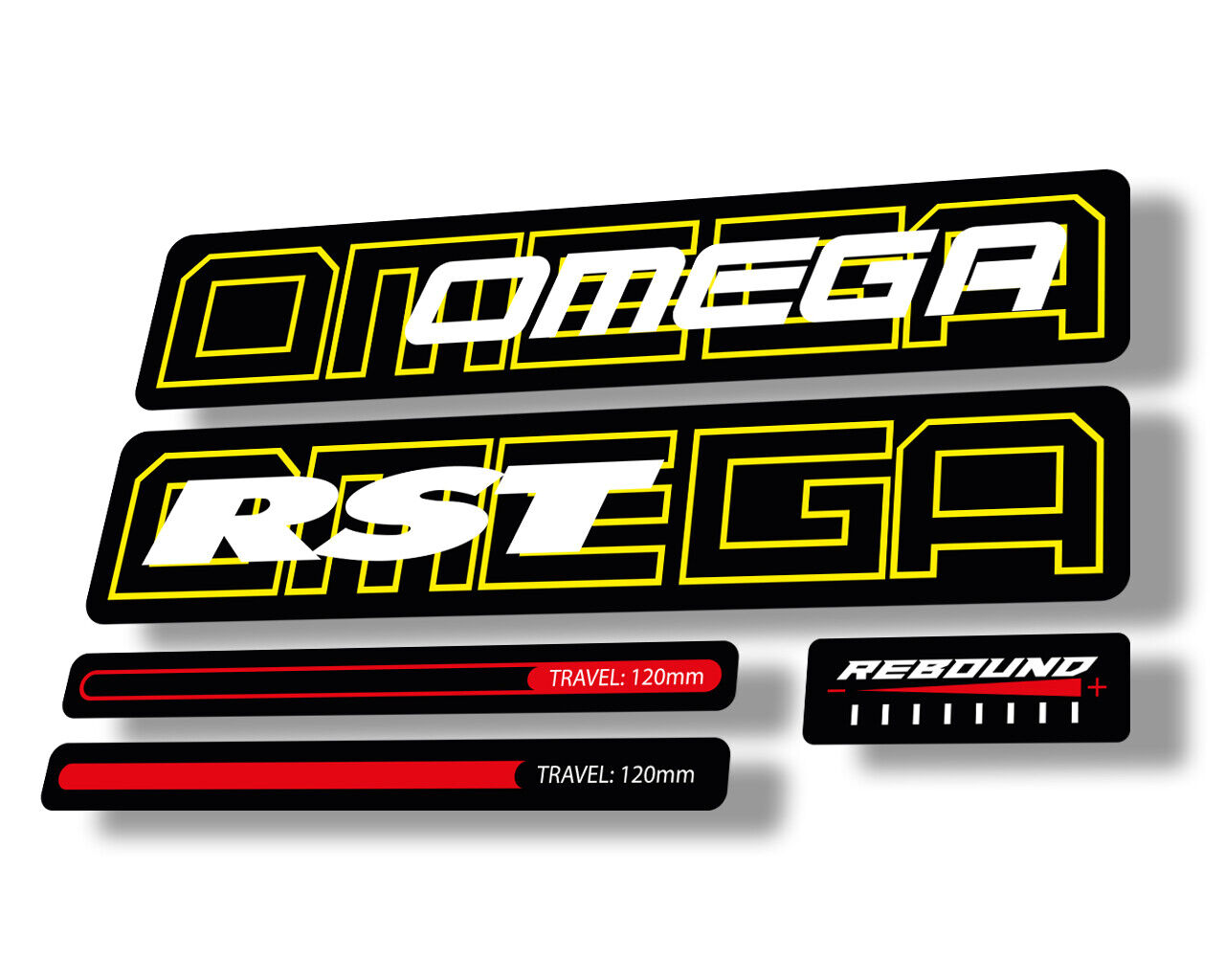 RST Omega Mountain Bike Cycling Factory Decal Yellow | eBay
