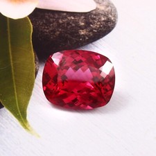 Wonderfull Natural Blood Red Mozambique Ruby Loose Cushion Gemstone Cut 30x25 MM
