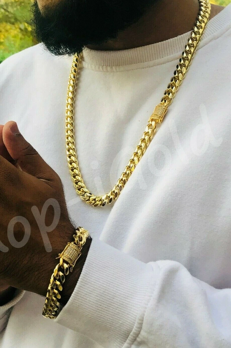 Mens chain and bracelet set deals