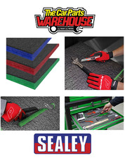 Sealey SF50G SF50B SF50R Easy Peel Shadow Foam Green/Black 1200 x 550 x 50mm
