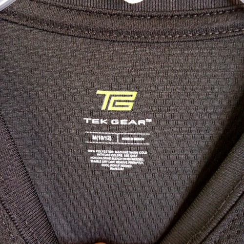 Tek Gear Big Kids Medium (10/12) Long Sleeve T-Shirt Lightweight Black Polyester - Picture 4 of 8
