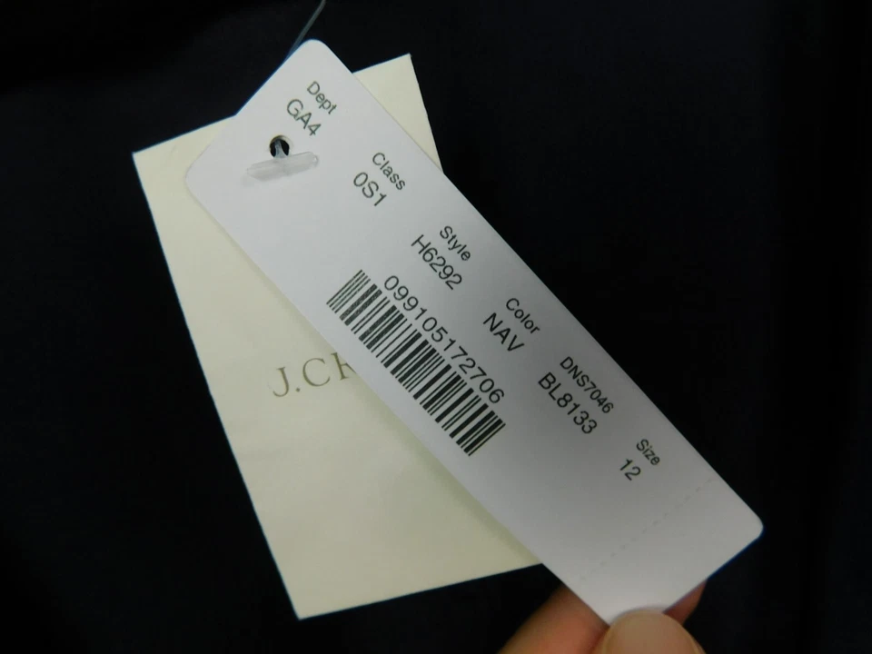 J.Crew платье женщин 12 темно-синий надежном 365 креп карьера H6292 V шеи офис новый - Изображение 3 из 4