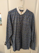 Wah Maker Frontier Wear Pullover Peasant Shirt Banded Collar Large - USA