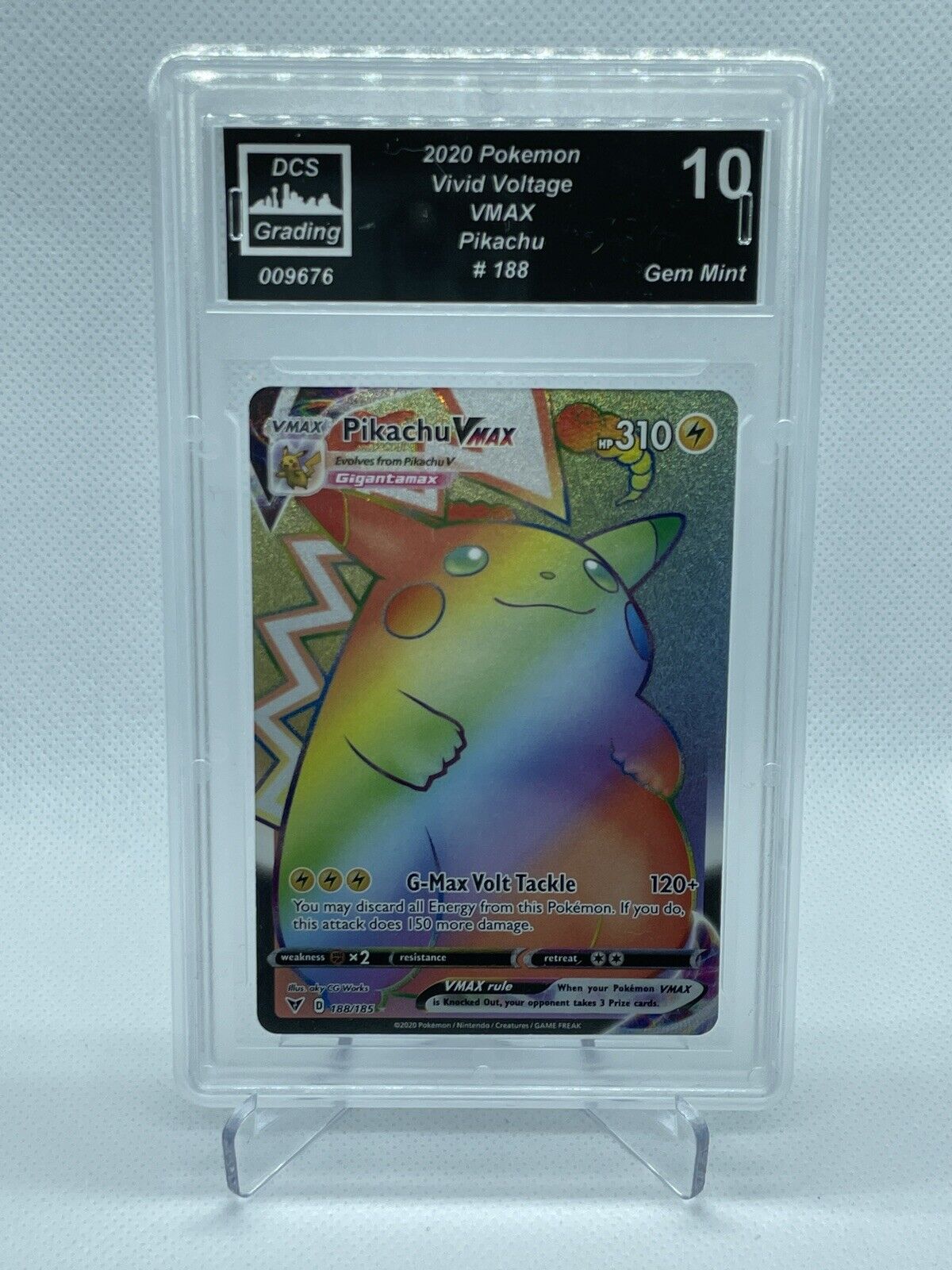 Pikachu VMAX vivid voltage #188 full rainbow art (I'm new to this