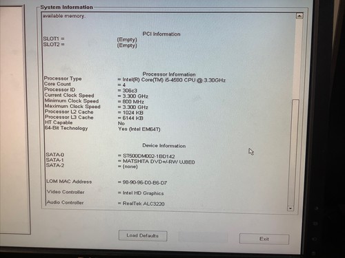 Dell Optiplex 7020 Intel Core I5-4590 3.30GHz No OS Desktop - Picture 2 of 5