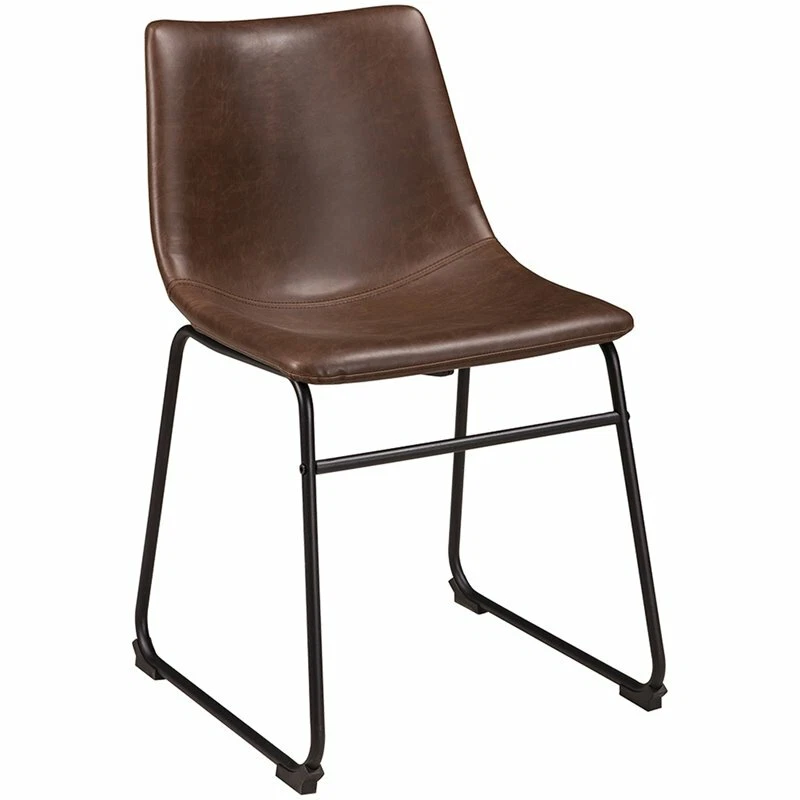 Ashley furniture leather dining chairs deals