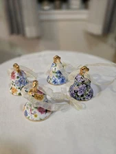 Vintage Twos Company Chintz Mini Bells Four Bells