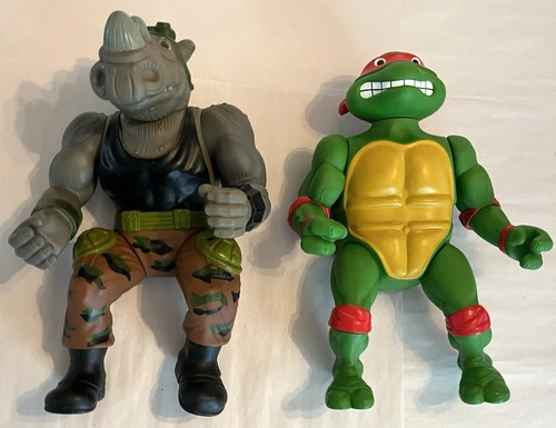 ROCKSTEADY RAPHAEL TMNT Teenage Mutant Ninja Turtles Giant 13” Vintage Figure 89