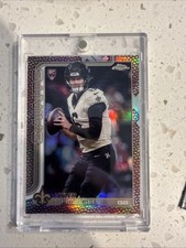 2025 Topps Chrome Football NFL Tyler Shough #398 Football Leather Refractor RC!