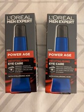 2 x Boxes L'Oreal Men Expert Power Age Revitalising Eye Care. 3 Actions Formula.