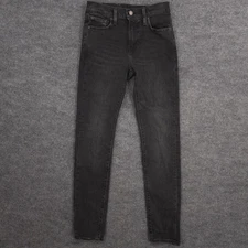 Levis Jeans Mens 27X32 Black 510 Skinny Premium Big E Dark Wash Stretch Denim