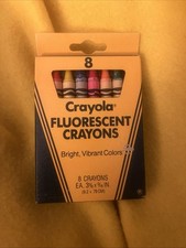 Crayola Crayons 1985 Fluorescent Unused New Inbox Non-Toxic