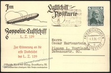 Germany 1936 Hindenburg Zeppelin Test Flight DELAG Cover Sieger Estate 114004