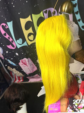 Yellow Straight Wig - Colored Theme Hair Shade Yellow 20in