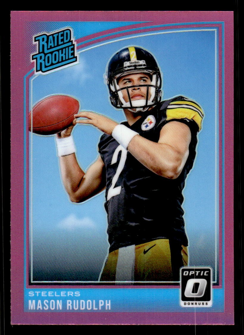 2018 DONRUSS OPTIC MASON RUDOLPH 155 MINT PINK RC FOOTBALL PITTSBURGH STEELERS