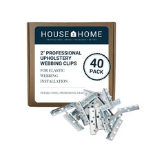House2Home Metal End Clips for Rubber Webbing, Upholstery Repair for Sofa Cha...