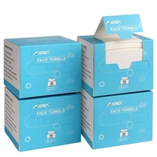 AIDEA Face Towels Disposable-200Ct (4 Box), Clean Facial Towels, Facial... 